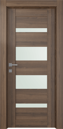 AVON 07-01 VETRO PECAN NUTWOOD SWING DOORS BELLDINNI MODERN INTERIOR DOOR - 1