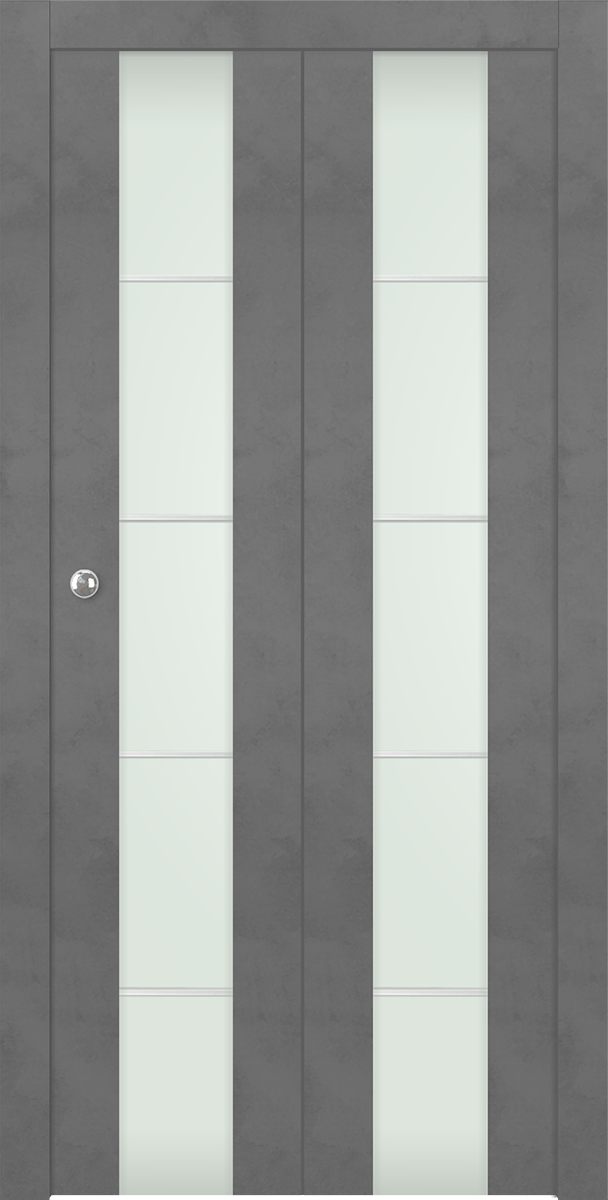 AVON 202 4H VETRO DARK URBAN DOUBLE BI-FOLD BELLDINNI MODERN INTERIOR DOOR - 1