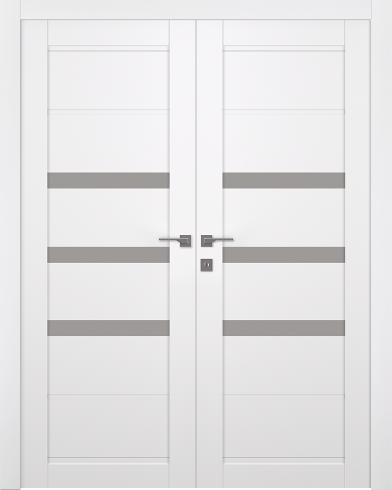 RITA VETRO SNOW WHITE DOUBLE BELLDINNI MODERN INTERIOR DOOR - 1