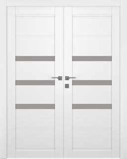 RITA VETRO SNOW WHITE DOUBLE BELLDINNI MODERN INTERIOR DOOR - 1