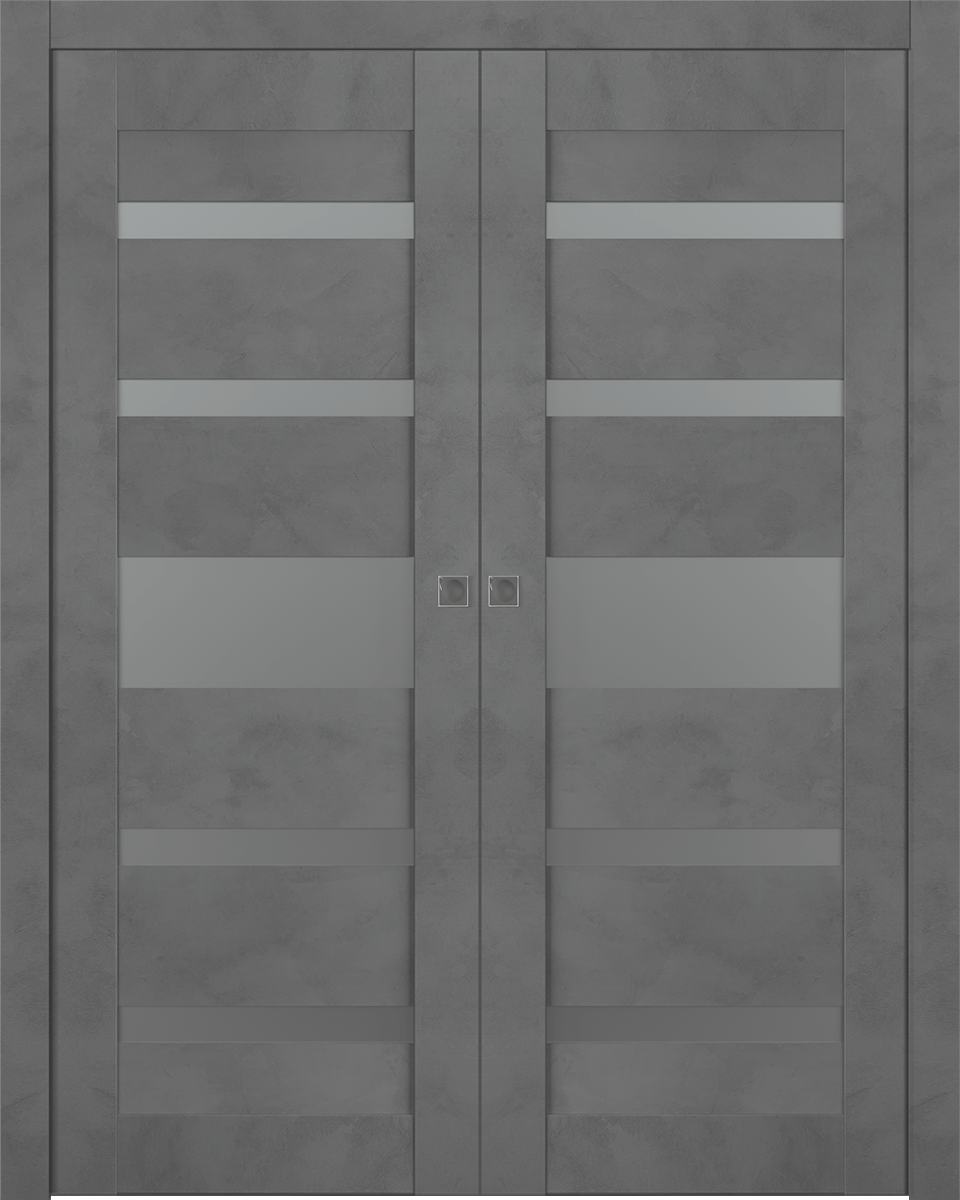 AVON 07-05 VETRO DARK URBAN DOUBLE POCKET BELLDINNI MODERN INTERIOR DOOR - 1