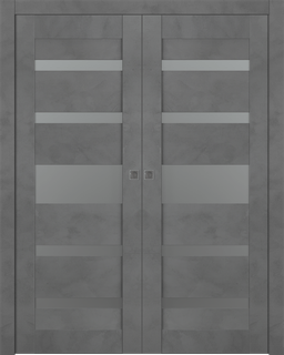 AVON 07-05 VETRO DARK URBAN DOUBLE POCKET BELLDINNI MODERN INTERIOR DOOR - 1
