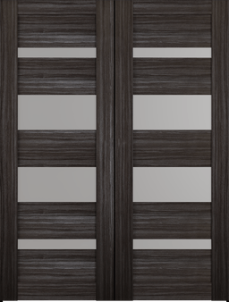 MIRELLA VETRO GRAY OAK DOUBLE BARN BELLDINNI MODERN INTERIOR DOOR - 2
