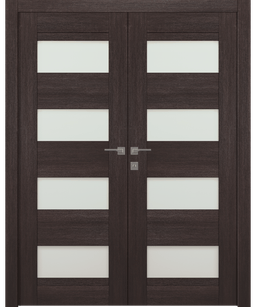 AVON 07-08 VETRO VERALINGA OAK DOUBLE DOORS BELLDINNI MODERN INTERIOR DOOR - 1