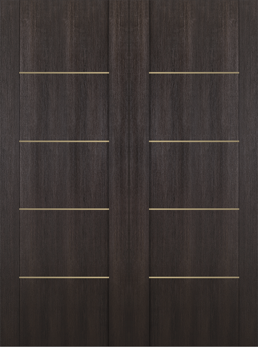AVON 01 4H GOLD VERALINGA OAK DOUBLE INVISIBLE METAL FRAME BELLDINNI MODERN INTERIOR DOOR - 2
