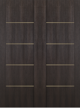 AVON 01 4H GOLD VERALINGA OAK DOUBLE INVISIBLE METAL FRAME BELLDINNI MODERN INTERIOR DOOR - 2