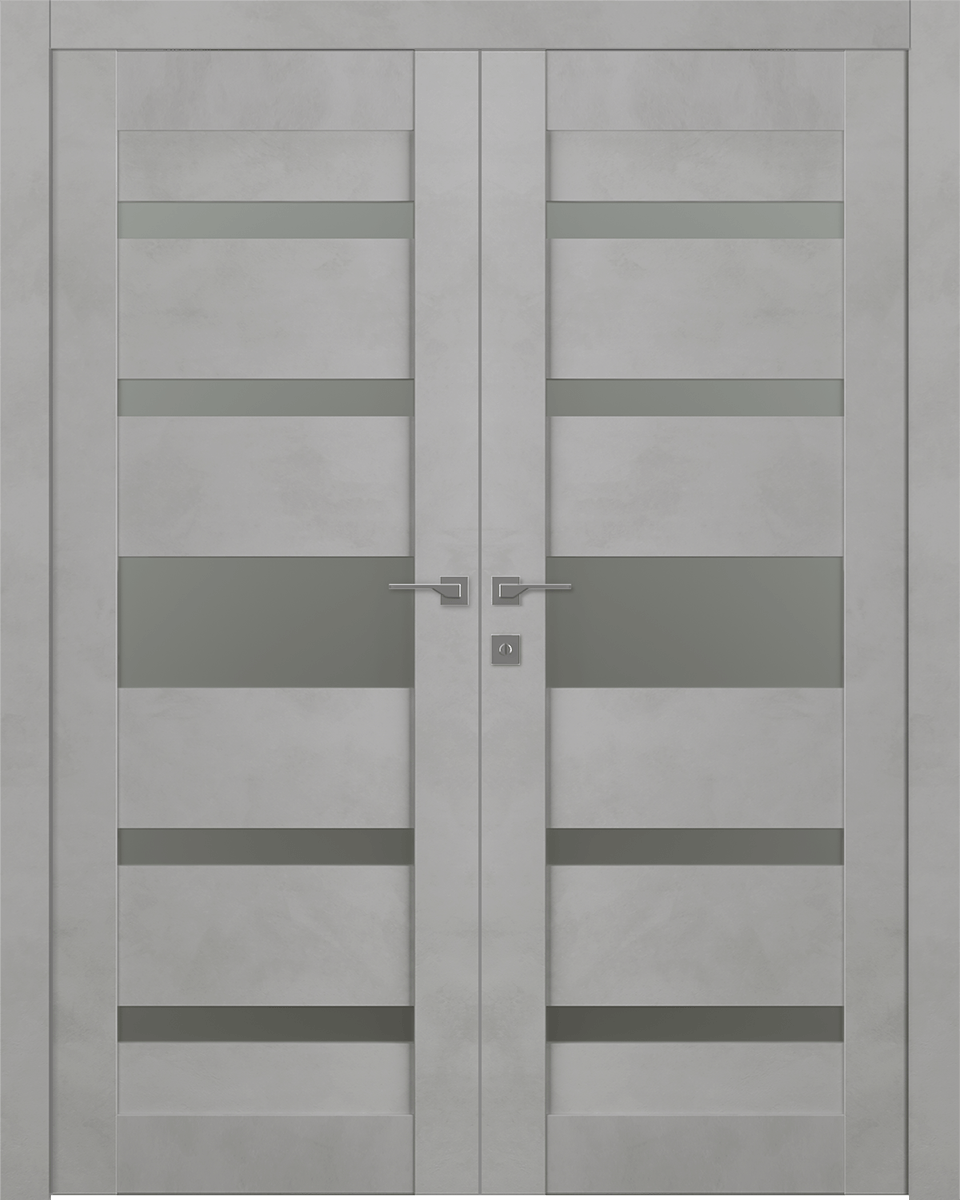 AVON 07-05 VETRO LIGHT URBAN DOUBLE BELLDINNI MODERN INTERIOR DOOR - 1