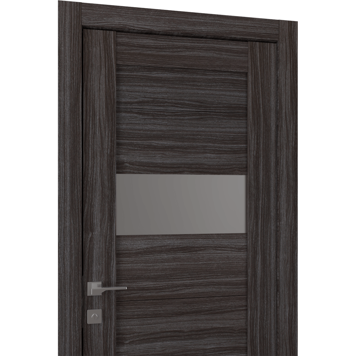 BERTA VETRO GRAY OAK POCKET BELLDINNI MODERN INTERIOR DOOR - 2