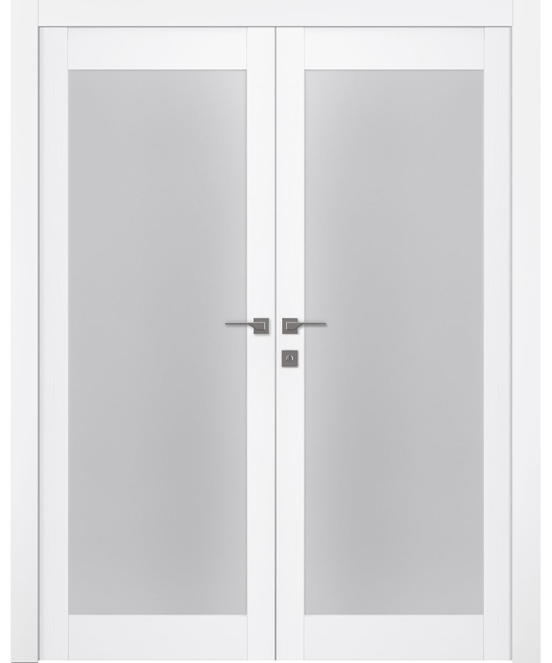 PALLADIO 207 VETRO BIANCO NOBLE DOUBLE BELLDINNI MODERN INTERIOR DOOR - 1