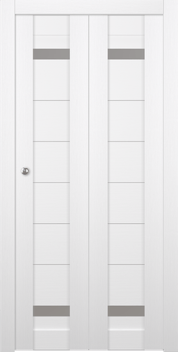 PERLA VETRO BIANCO NOBLE BI-FOLD BELLDINNI MODERN INTERIOR DOOR - 1