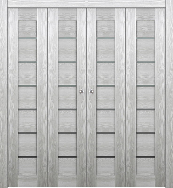 AVON 07-02 VETRO RIBEIRA ASH DOUBLE BI-FOLD BELLDINNI MODERN INTERIOR DOOR - 1