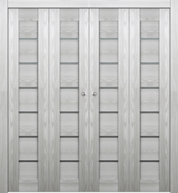AVON 07-02 VETRO RIBEIRA ASH DOUBLE BI-FOLD BELLDINNI MODERN INTERIOR DOOR - 1