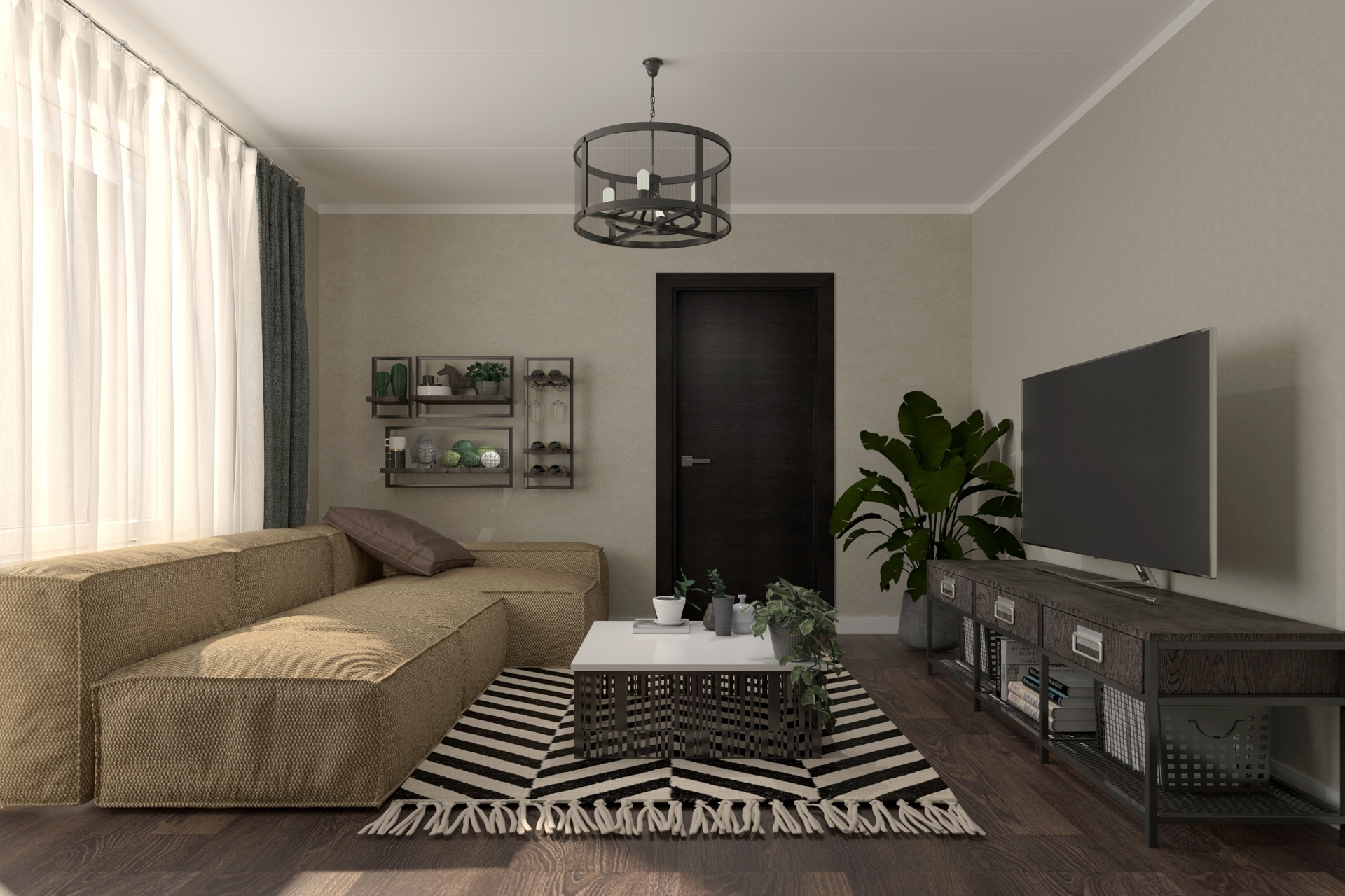 AVANTI BLACK APRICOT BI-FOLD BELLDINNI MODERN INTERIOR DOOR - 2