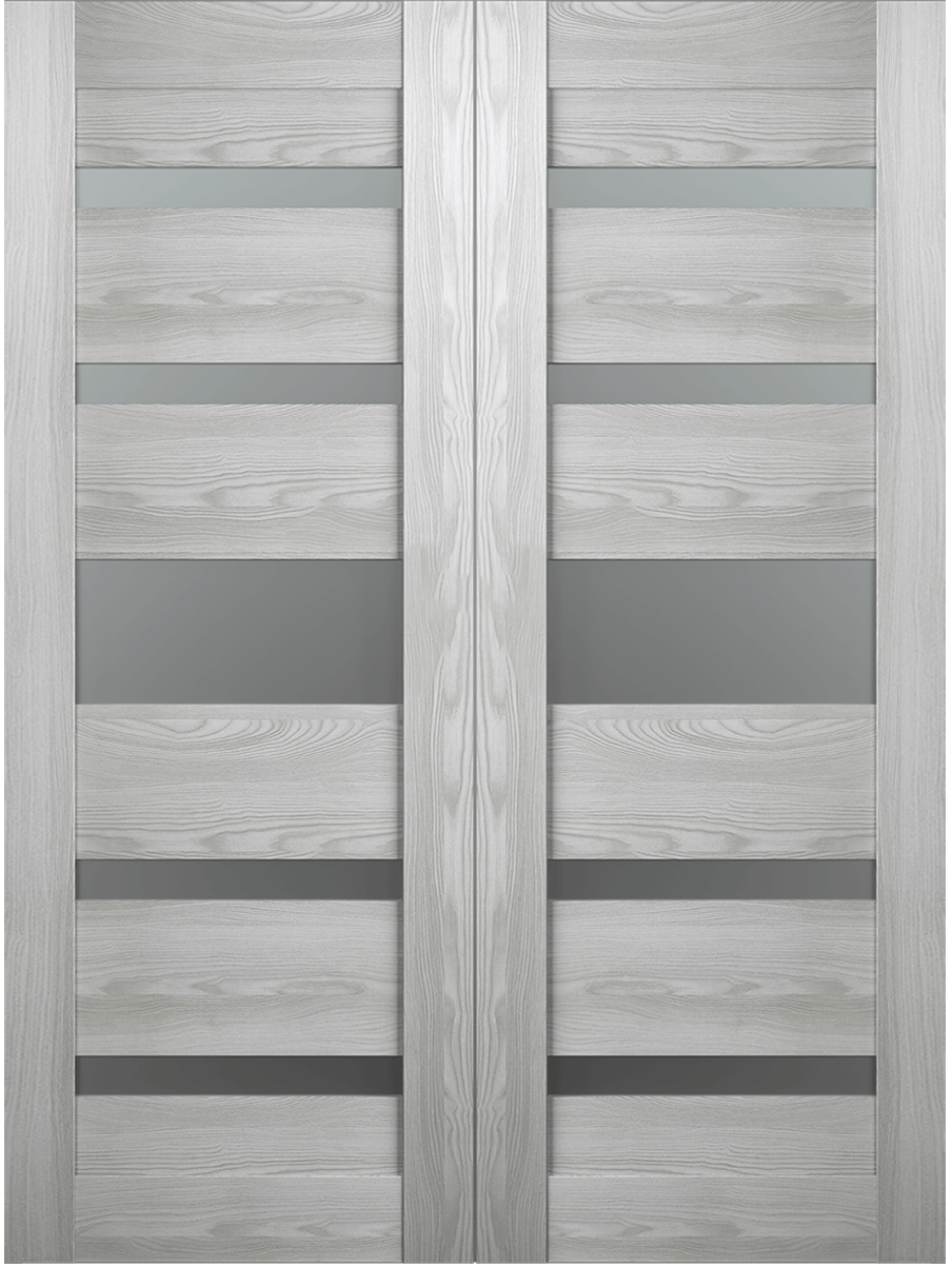 AVON 07-05 VETRO RIBEIRA ASH DOUBLE BARN BELLDINNI MODERN INTERIOR DOOR - 2