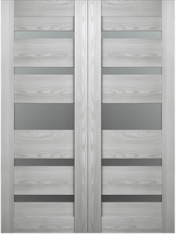 AVON 07-05 VETRO RIBEIRA ASH DOUBLE BARN BELLDINNI MODERN INTERIOR DOOR - 2