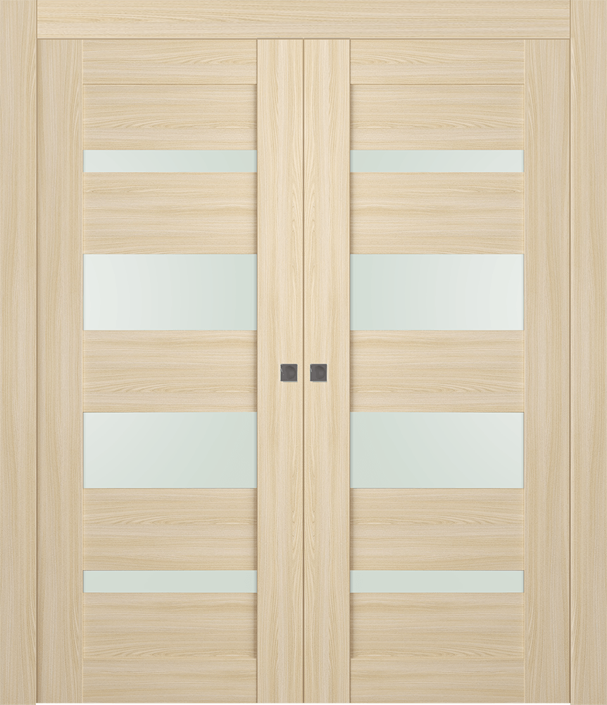 AVON 07-01 VETRO LOIRE ASH DOUBLE POCKET DOORS BELLDINNI MODERN INTERIOR DOOR - 1