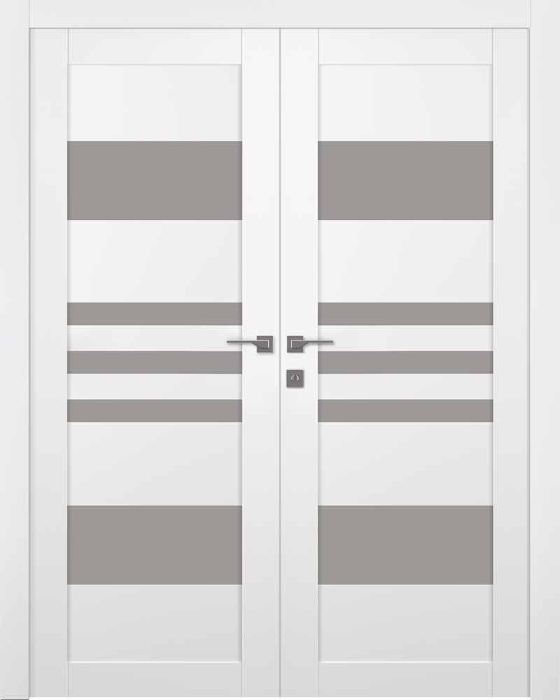 LETI VETRO SNOW WHITE DOUBLE BELLDINNI MODERN INTERIOR DOOR - 1