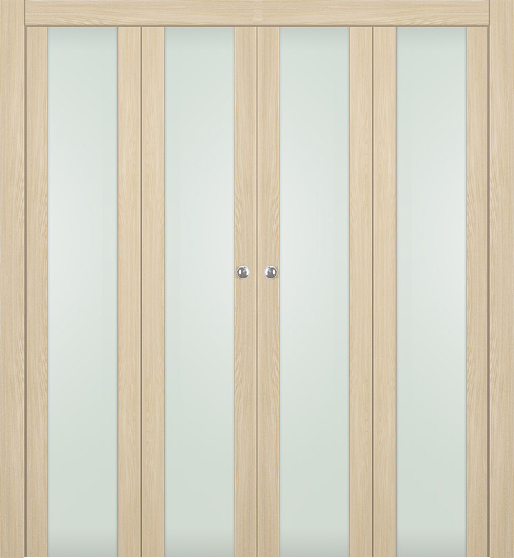 AVON 202 VETRO LOIRE ASH DOUBLE BI-FOLD DOORS BELLDINNI MODERN INTERIOR DOOR - 1