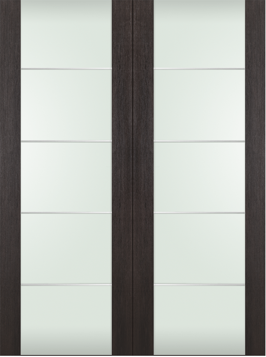 AVON 202 4H VETRO VERALINGA OAK DOUBLE BARN BELLDINNI MODERN INTERIOR DOOR - 2