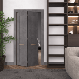 AVON 07 3H GOLD DARK URBAN BI-FOLD BELLDINNI MODERN INTERIOR DOOR - 2