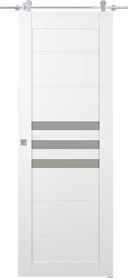 DOME VETRO SNOW WHITE BARN BELLDINNI MODERN INTERIOR DOOR - 1