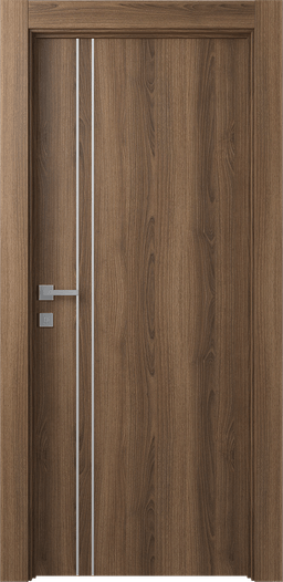 OPTIMA 2V PECAN NUTWOOD SWING DOORS BELLDINNI MODERN INTERIOR DOOR - 1