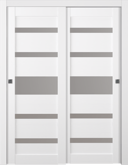 GINA VETRO BIANCO NOBLE BYPASS DOORS BELLDINNI MODERN INTERIOR DOOR - 1