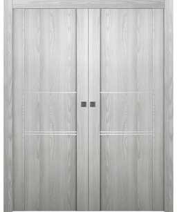 AVON 01 3H RIBEIRA ASH DOUBLE POCKET DOORS BELLDINNI MODERN INTERIOR DOOR - 1