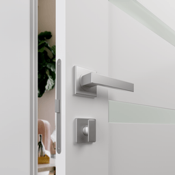 LETI VETRO SNOW WHITE INVISIBLE METAL FRAME BELLDINNI MODERN INTERIOR DOOR - 3