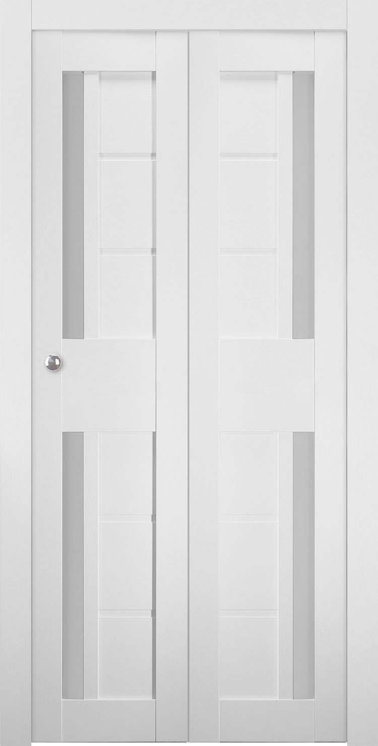 ESTA VETRO BIANCO NOBLE BI-FOLD BELLDINNI MODERN INTERIOR DOOR - 1