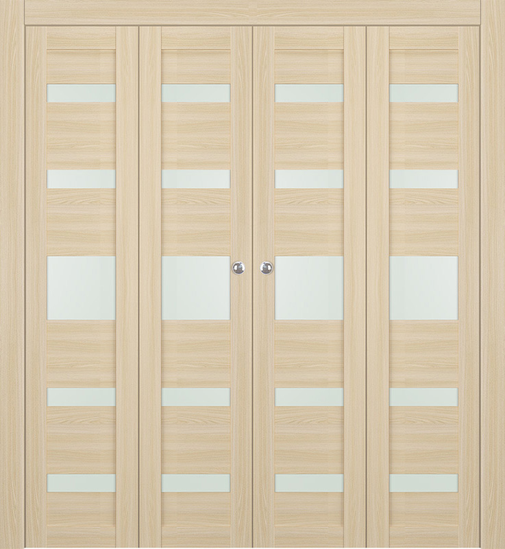 AVON 07-05 VETRO LOIRE ASH DOUBLE BI-FOLD DOORS BELLDINNI MODERN INTERIOR DOOR - 1