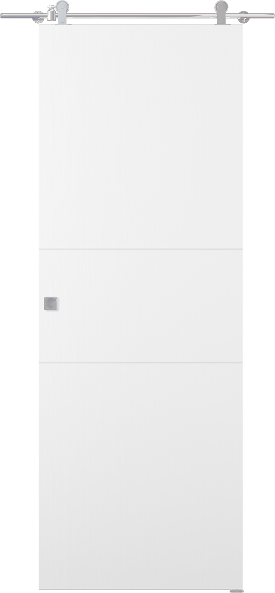 OPTIMA 2H SNOW WHITE DOUBLE BARN BELLDINNI MODERN INTERIOR DOOR - 1