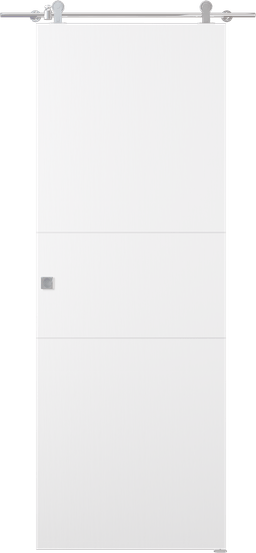 OPTIMA 2H SNOW WHITE DOUBLE BARN BELLDINNI MODERN INTERIOR DOOR - 1
