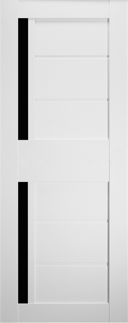 Esta Black Vetro Bianco Noble Slab Belldinni Modern Interior Door - 1