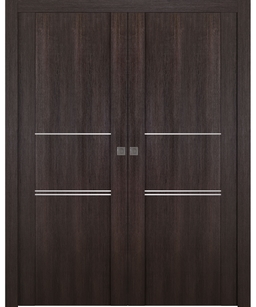 AVON 01 3H VERALINGA OAK DOUBLE POCKET DOORS BELLDINNI MODERN INTERIOR DOOR - 1