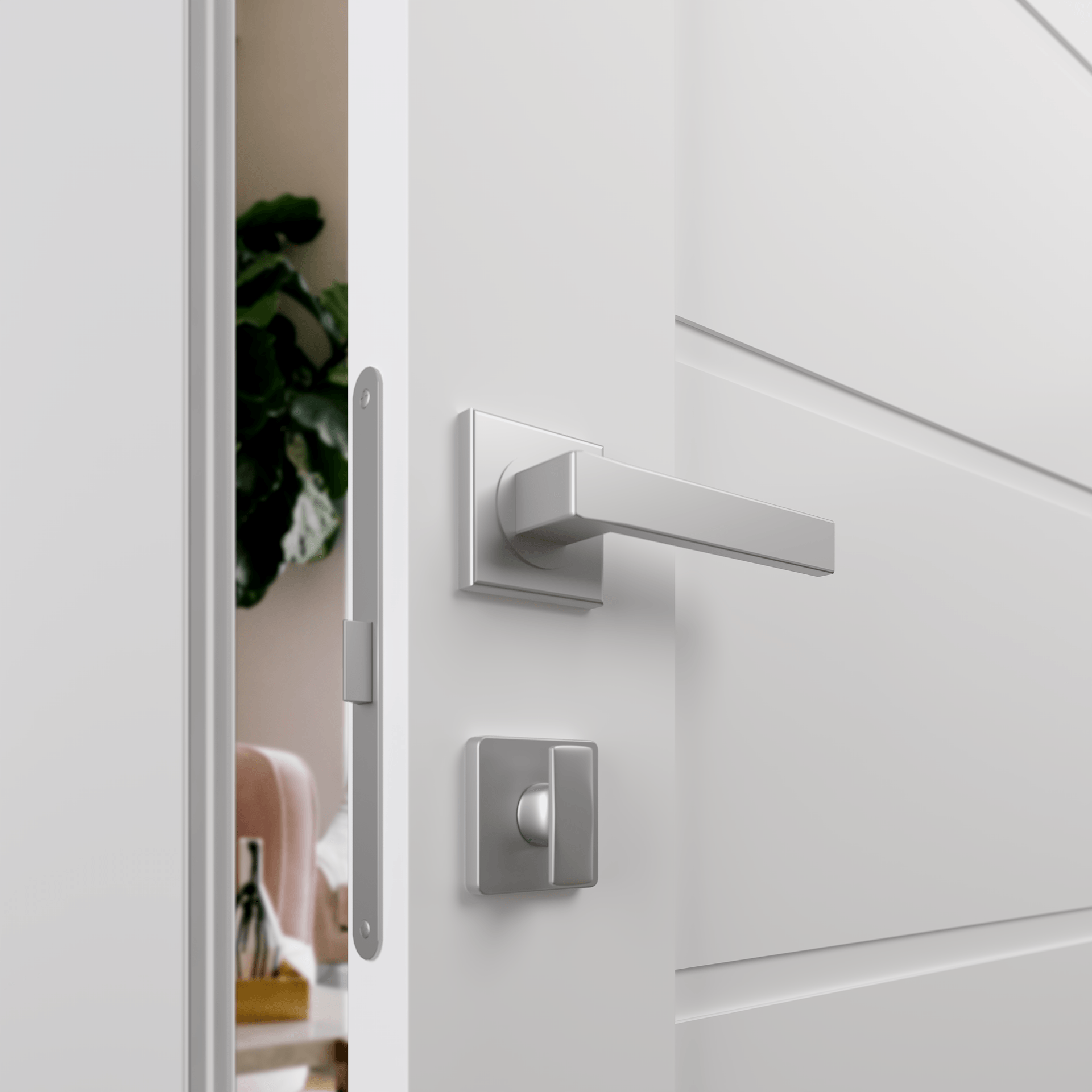 ARVIKA POLAR WHITE INVISIBLE METAL FRAME BELLDINNI MODERN INTERIOR DOOR - 4