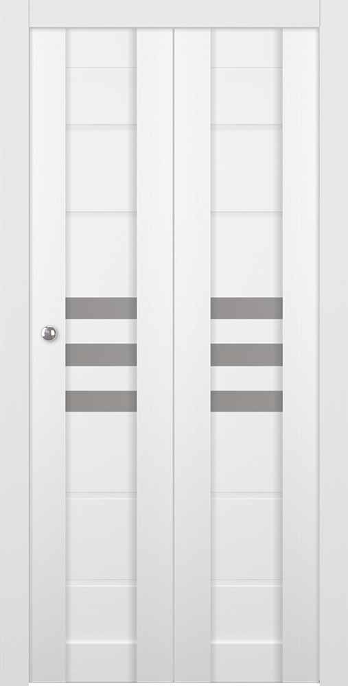 DOME VETRO BIANCO NOBLE BI-FOLD BELLDINNI MODERN INTERIOR DOOR - 1