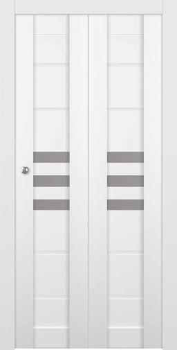 DOME VETRO BIANCO NOBLE BI-FOLD BELLDINNI MODERN INTERIOR DOOR - 1