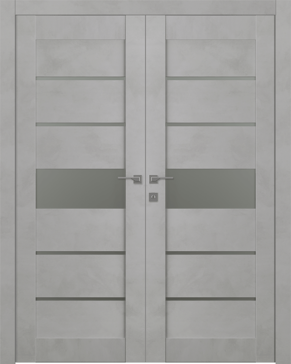 AVON 07-06 VETRO LIGHT URBAN DOUBLE BELLDINNI MODERN INTERIOR DOOR - 1