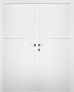ARVIKA POLAR WHITE DOUBLE SWING BELLDINNI MODERN INTERIOR DOOR - 1