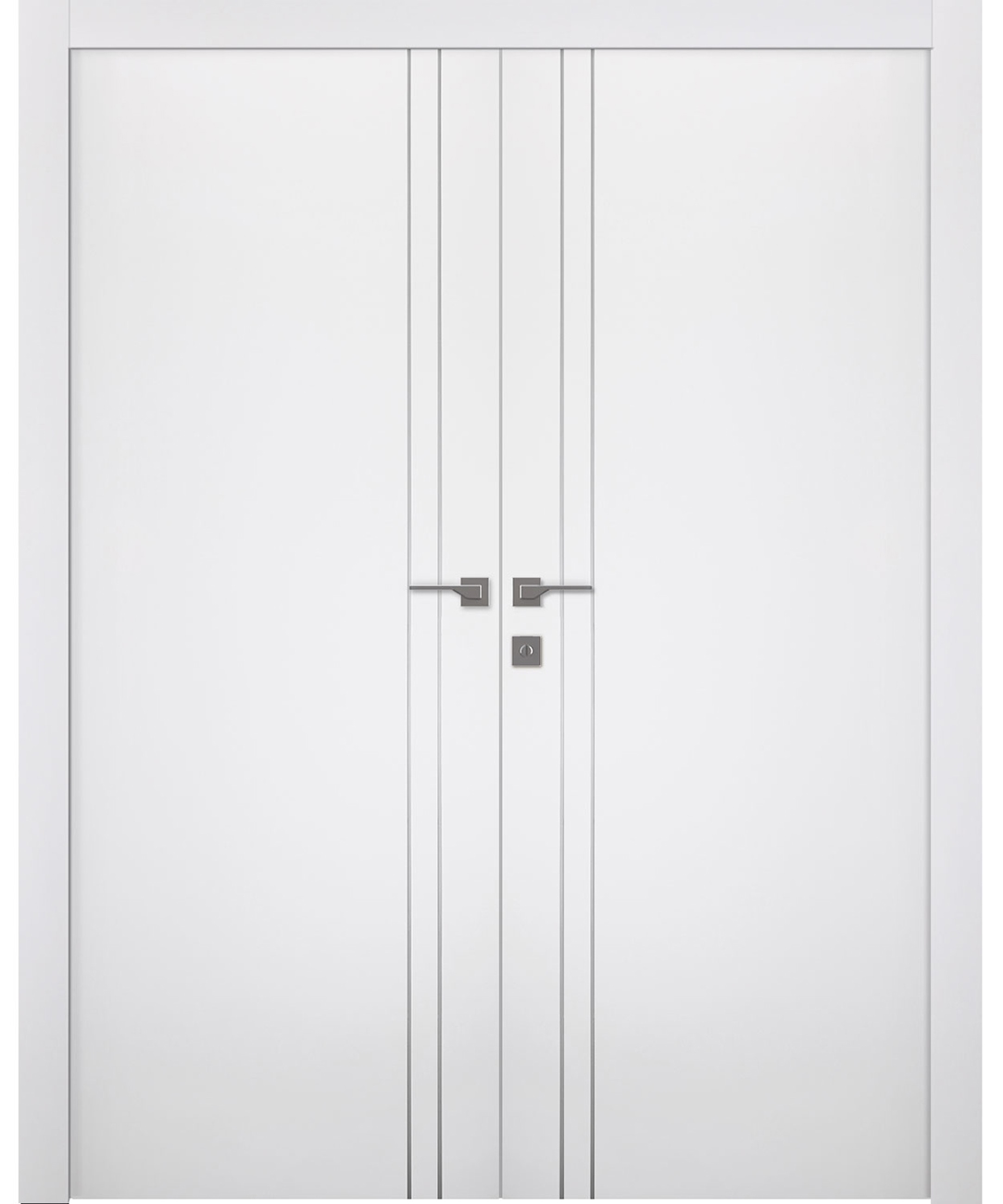 PALLADIO 2V BIANCO NOBLE DOUBLE BELLDINNI MODERN INTERIOR DOOR - 1
