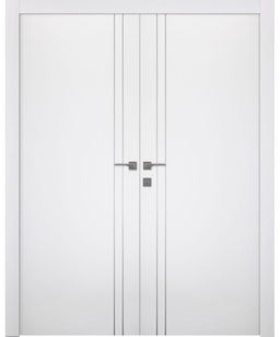 PALLADIO 2V BIANCO NOBLE DOUBLE BELLDINNI MODERN INTERIOR DOOR - 1
