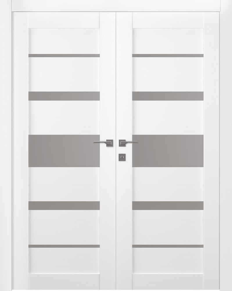 KINA VETRO BIANCO NOBLE DOUBLE DOORS BELLDINNI MODERN INTERIOR DOOR - 1
