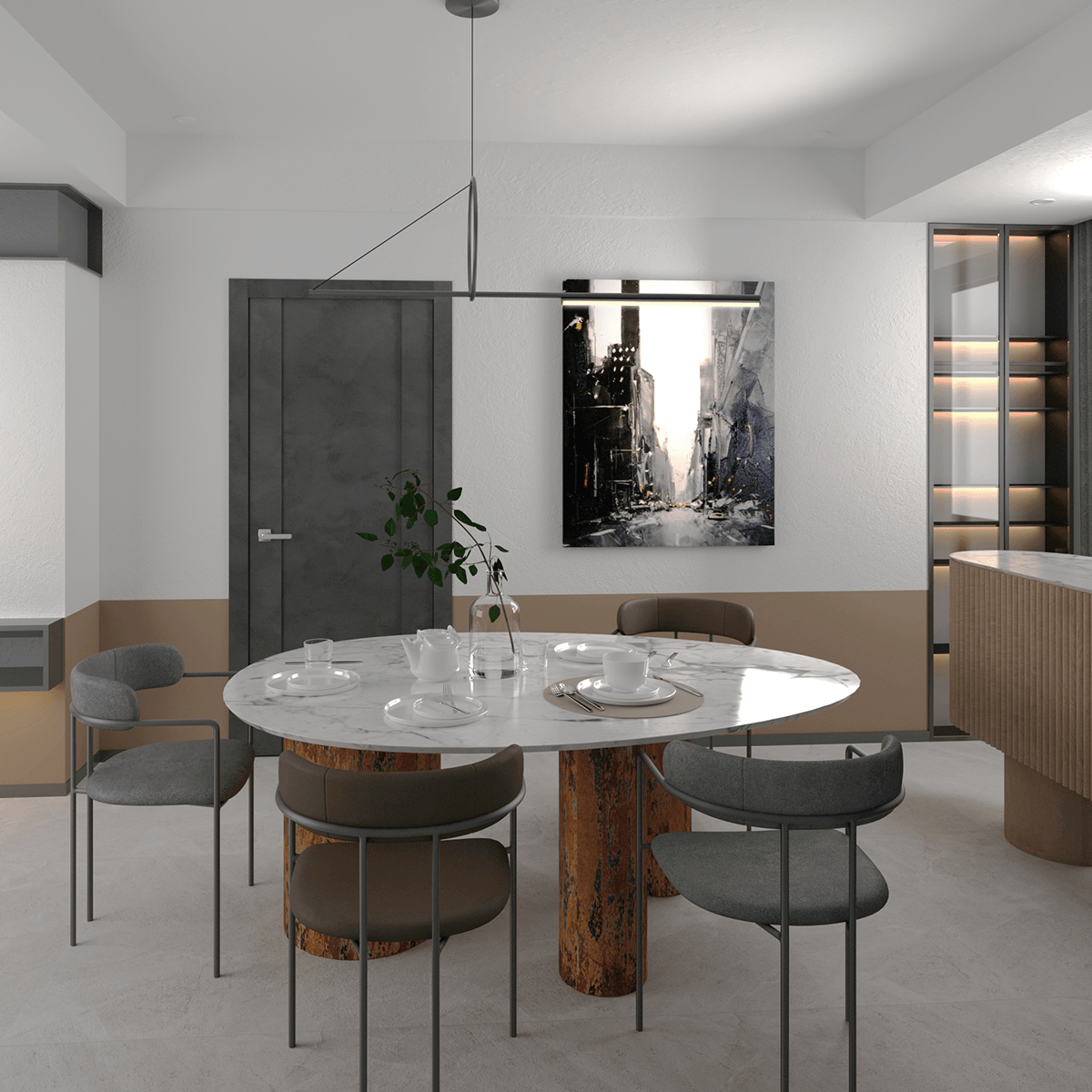 AVON 01 DARK URBAN BI-FOLD BELLDINNI MODERN INTERIOR DOOR - 7