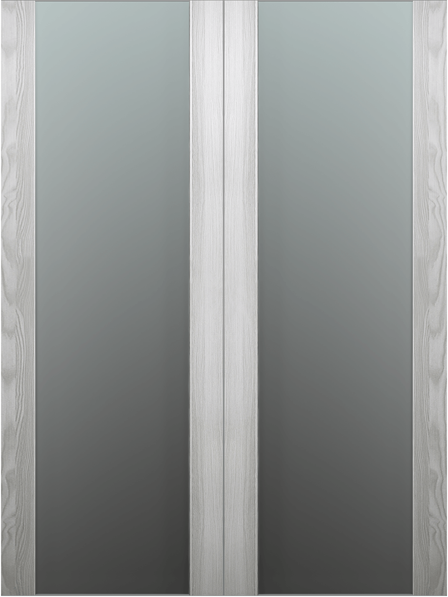 AVON 202 VETRO RIBEIRA ASH DOUBLE BARN BELLDINNI MODERN INTERIOR DOOR - 2