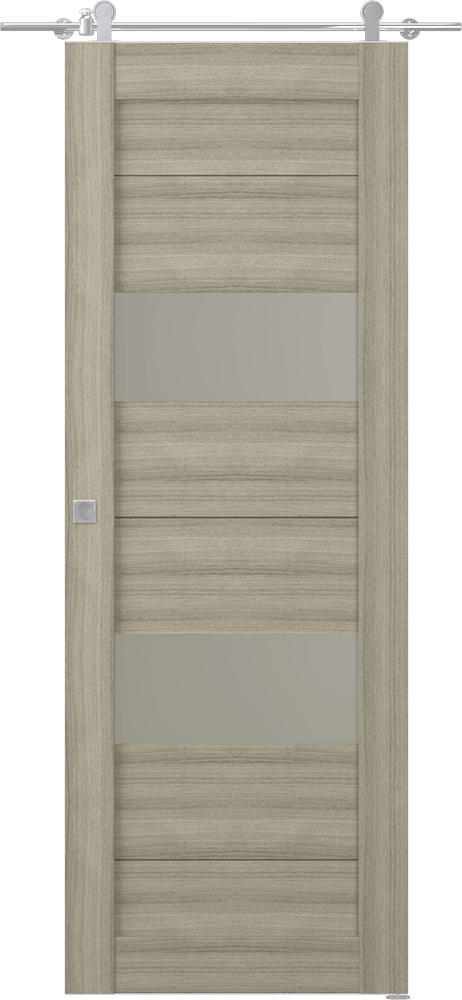 BERTA VETRO SHAMBOR DOUBLE BARN BELLDINNI MODERN INTERIOR DOOR - 1