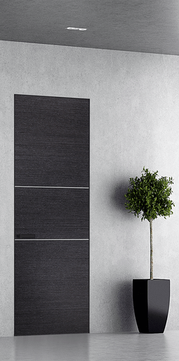AVANTI 2H BLACK APRICOT INVISIBLE METAL FRAME BELLDINNI MODERN INTERIOR DOOR - 1