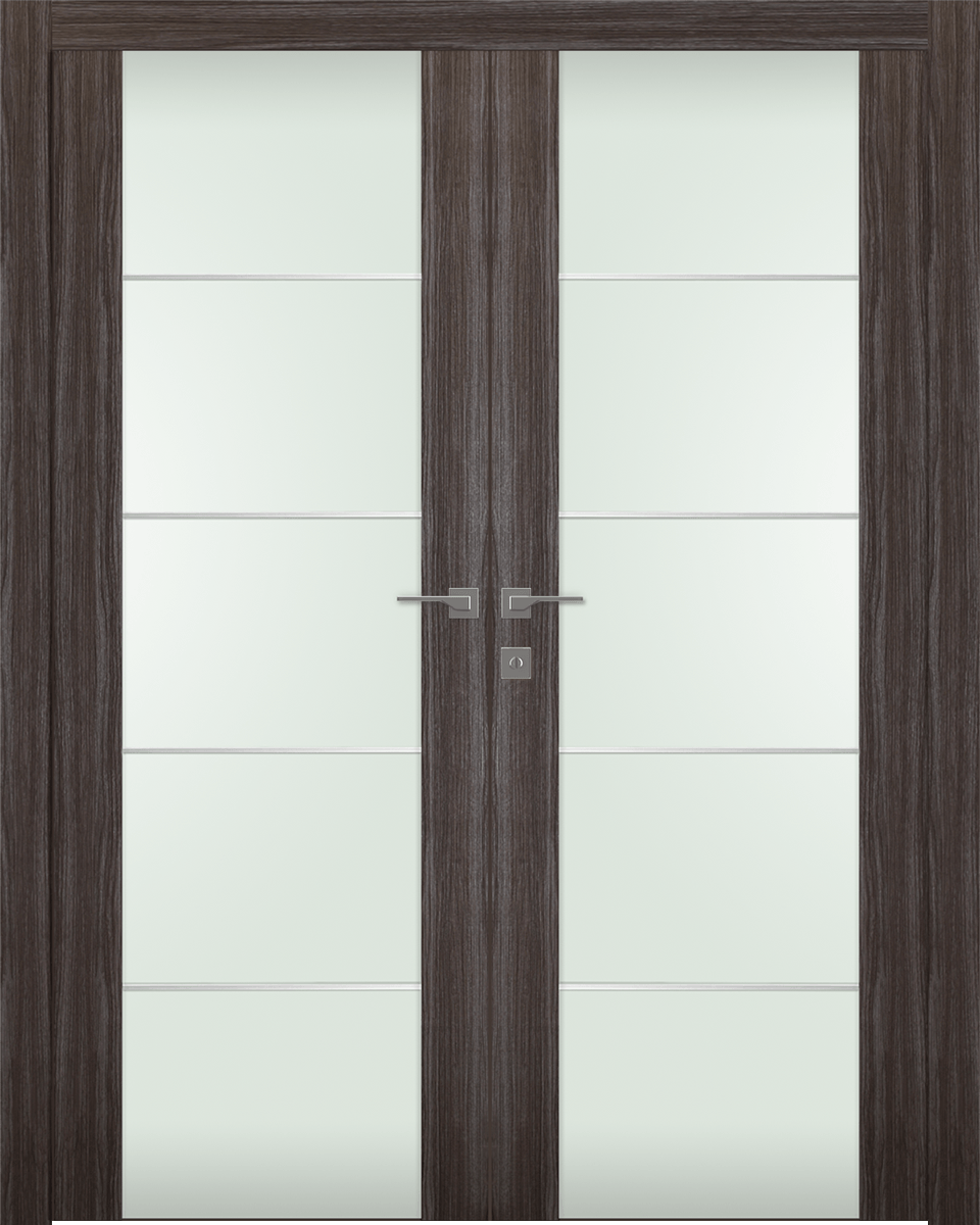 PALLADIO 202 4H VETRO GRAY OAK CLOSET DOORS BELLDINNI MODERN INTERIOR DOOR - 1