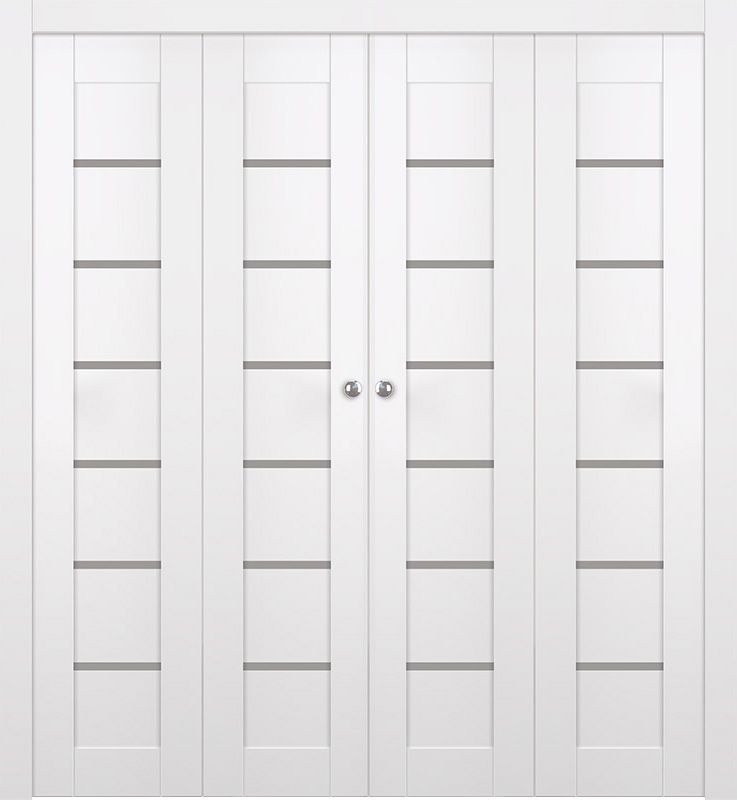ALBA SNOW WHITE DOUBLE BI-FOLD BELLDINNI MODERN INTERIOR DOOR - 1