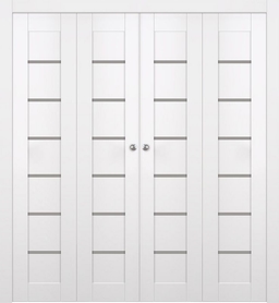 ALBA SNOW WHITE DOUBLE BI-FOLD BELLDINNI MODERN INTERIOR DOOR - 1